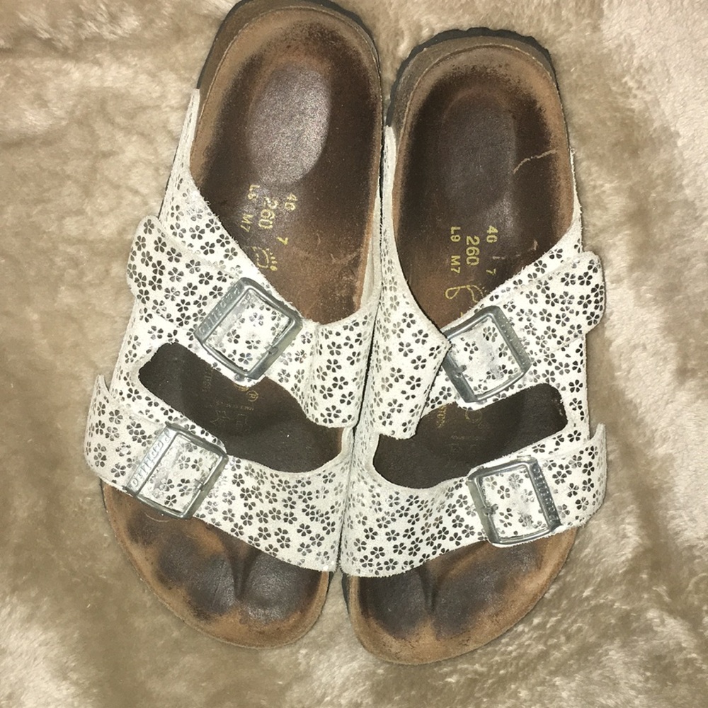 Birkenstock metallic flower sandals sandals